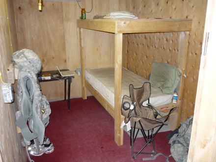 Very nice guest quarters at FOB Lilly. Good food, good beds... sounds like 4 stars in my book!