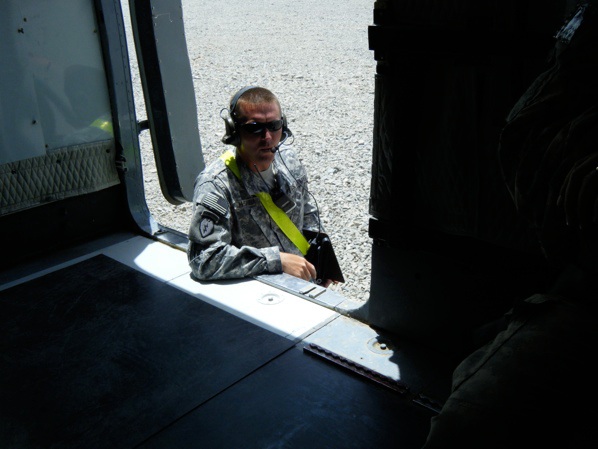 Sgt. McKenna, bidding us farewell on one of our many trips.
