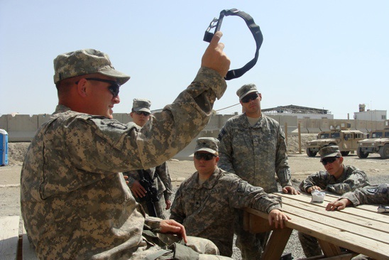 Sgt Neal leading a class at Sharana.