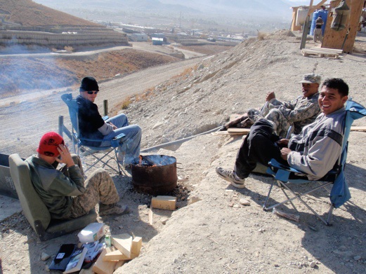 The MWR/Fireplace at FOB Chamkani.