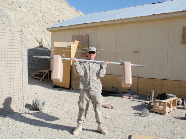 SGT Neal gets big and strong at the Chamkani gym...